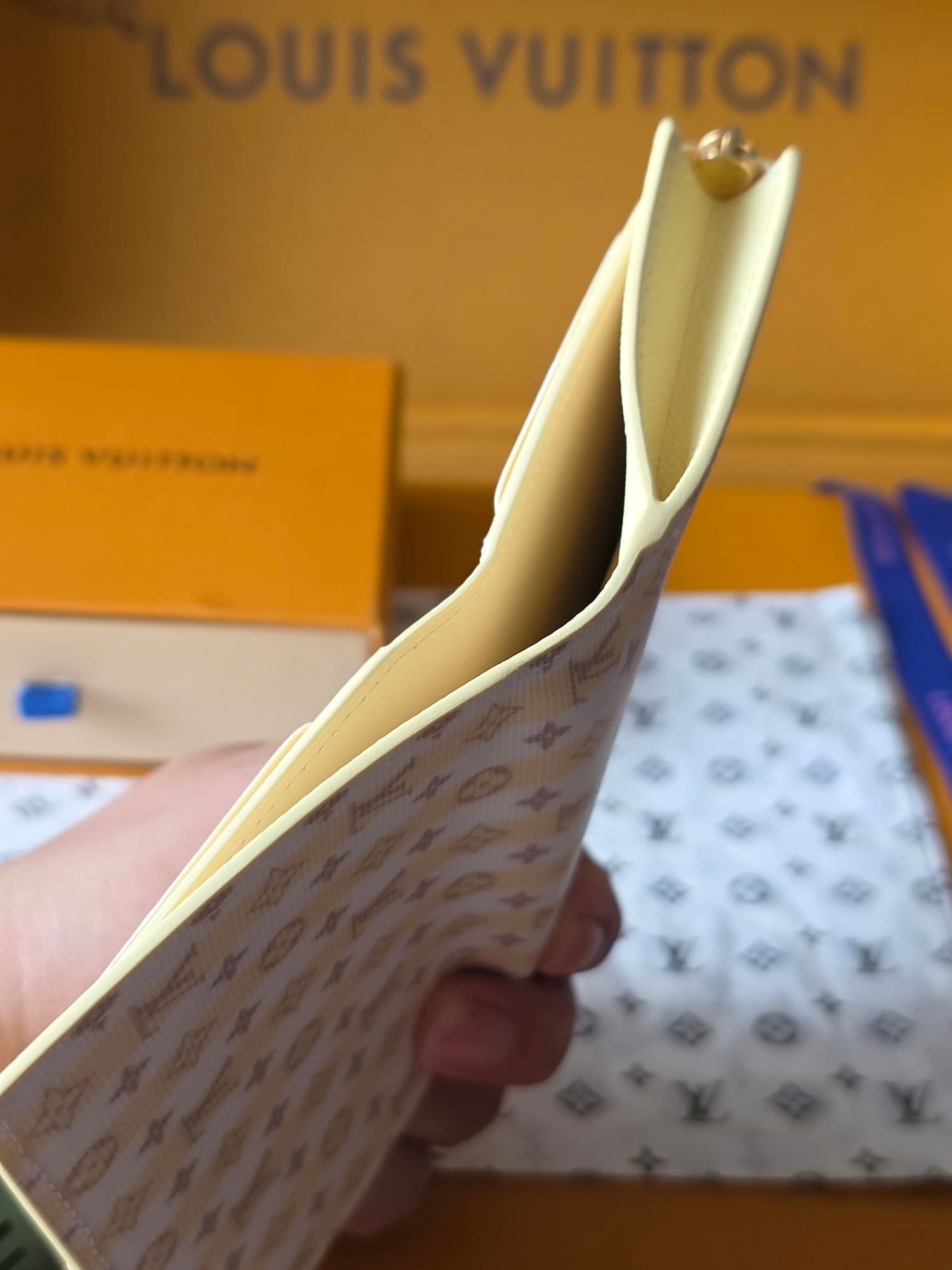 Louis Vuitton Lisa Wallet LV Stamp Banana Coated canvas M29455 High