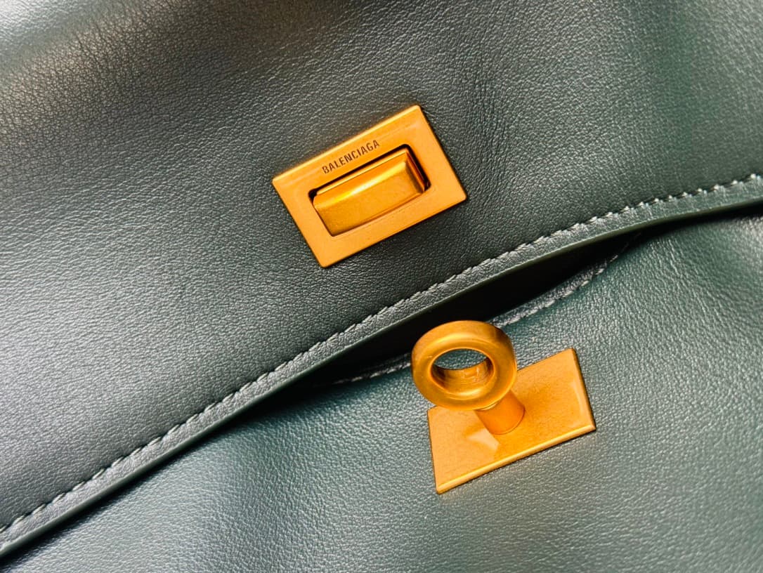 Balenciaga Rodeo Large Bag in Pine Green Leather With Gold-Tone Metal TOP