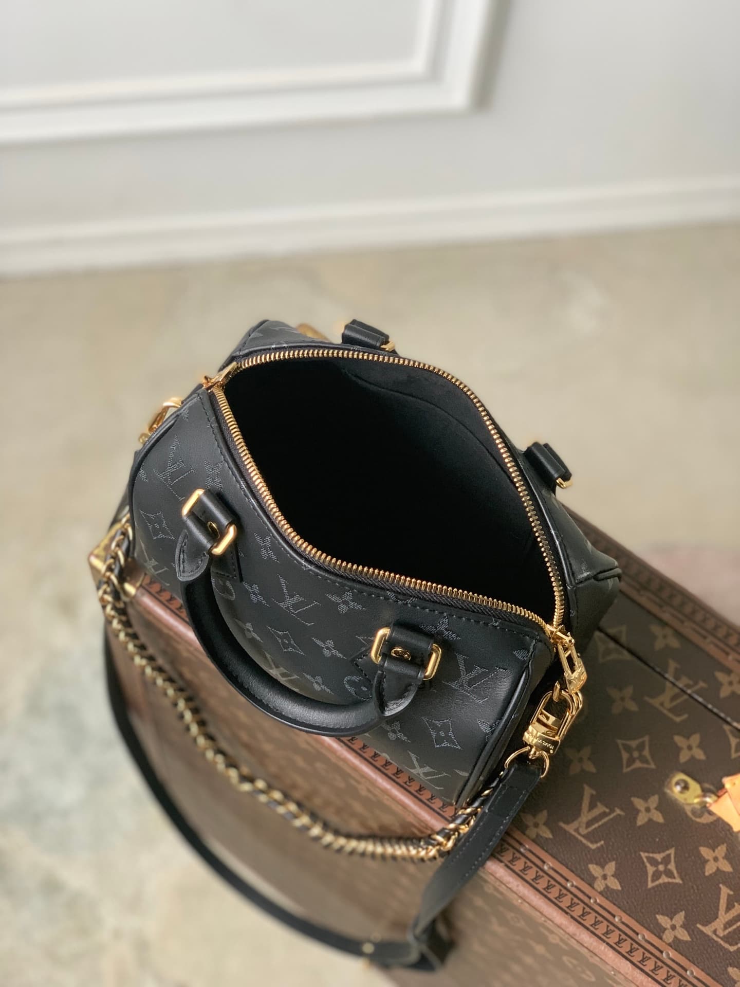 Louis Vuitton Speedy Bandoulière 20 Boldly Black Calfskin leather M3A079 High
