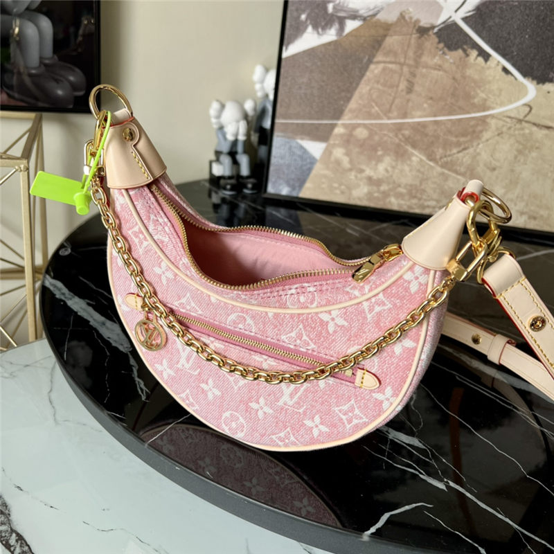 Louis Vuitton ODEO PM Shoulder Bag Denim Pink M81166 High
