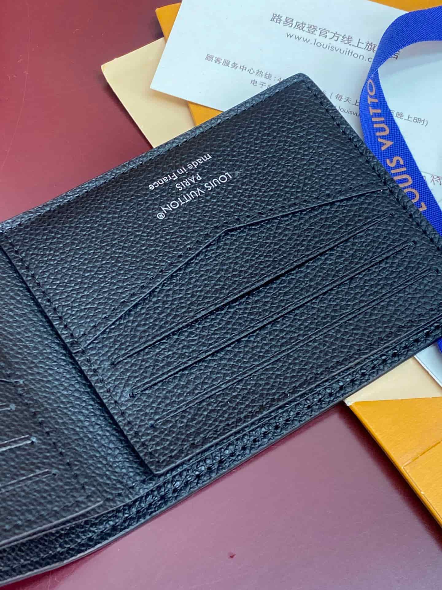 Louis Vuitton Slender Wallet Damoflage Black coated canvas M14927 High