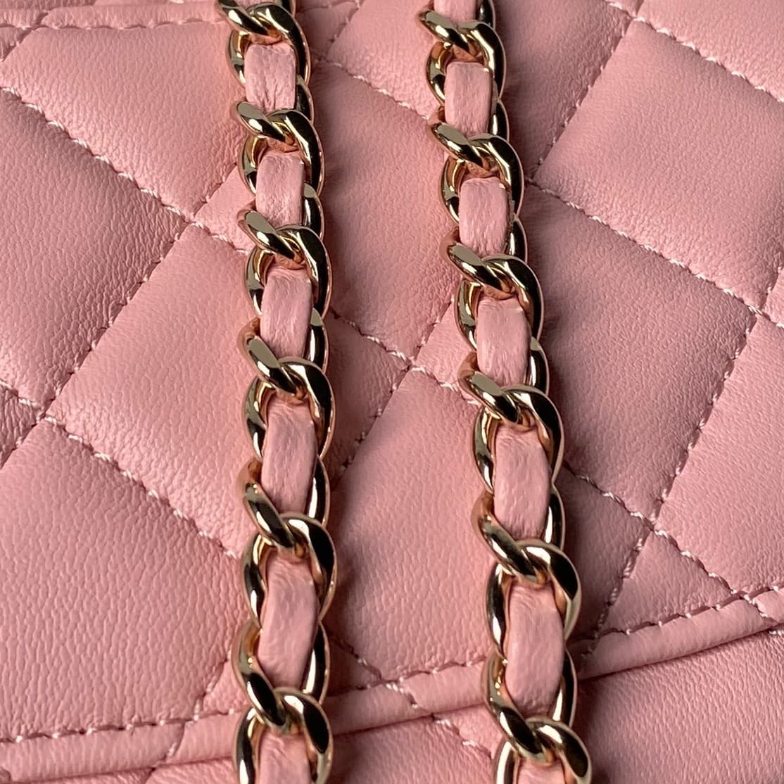 Chanel Mini Classic Flap Bag Lambskin & Gold-Tone Metal AS5758 Pink High