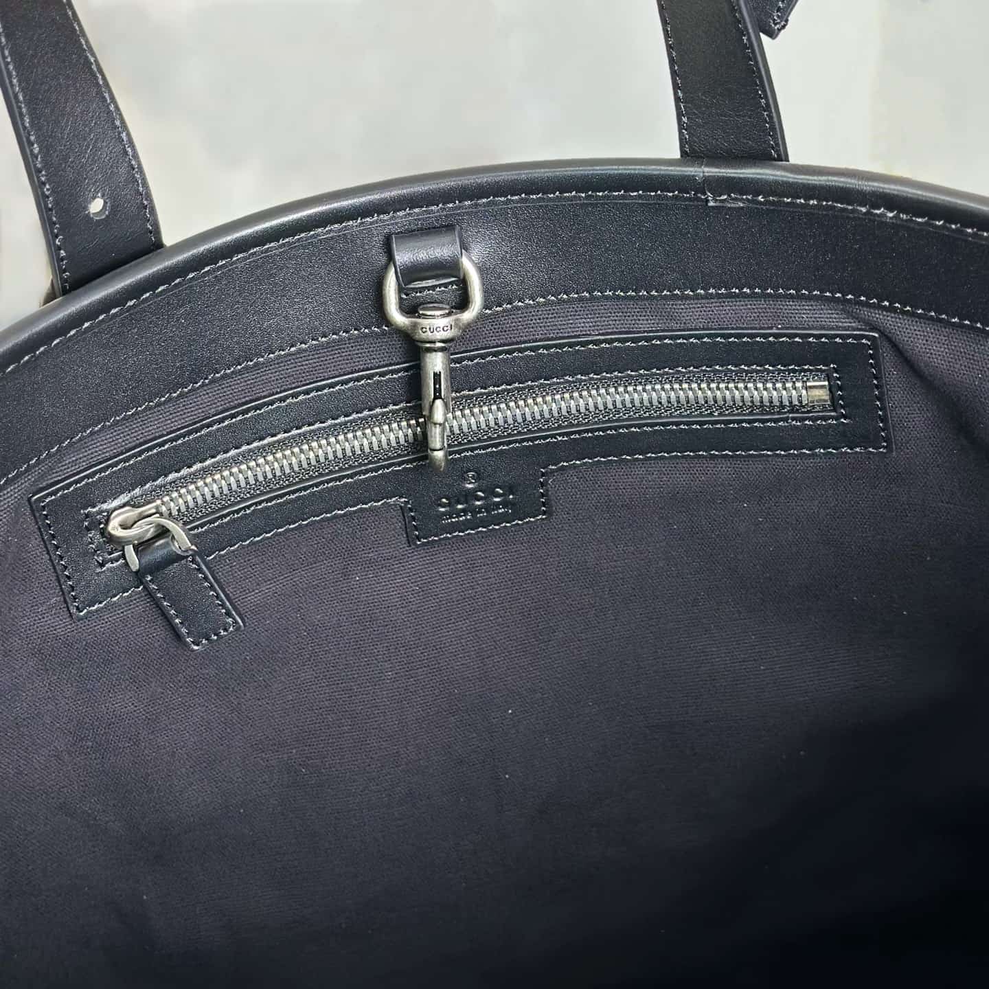Gucci GG Emblem Large Tote Bag 850218 Black High