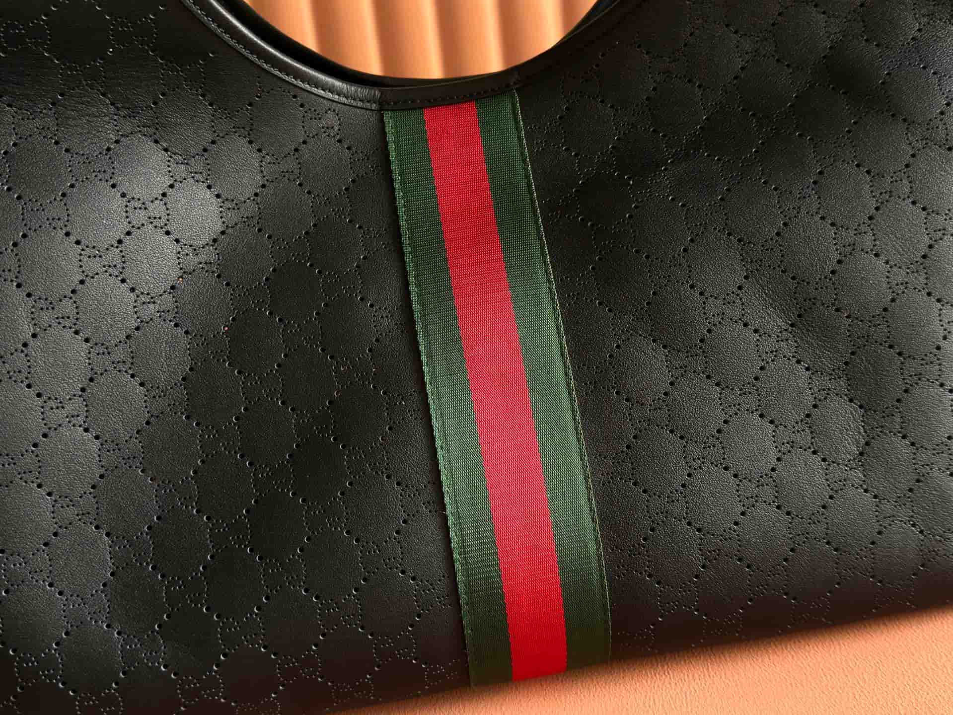 Gucci Giglio large tote bag black GG leather 853971 High
