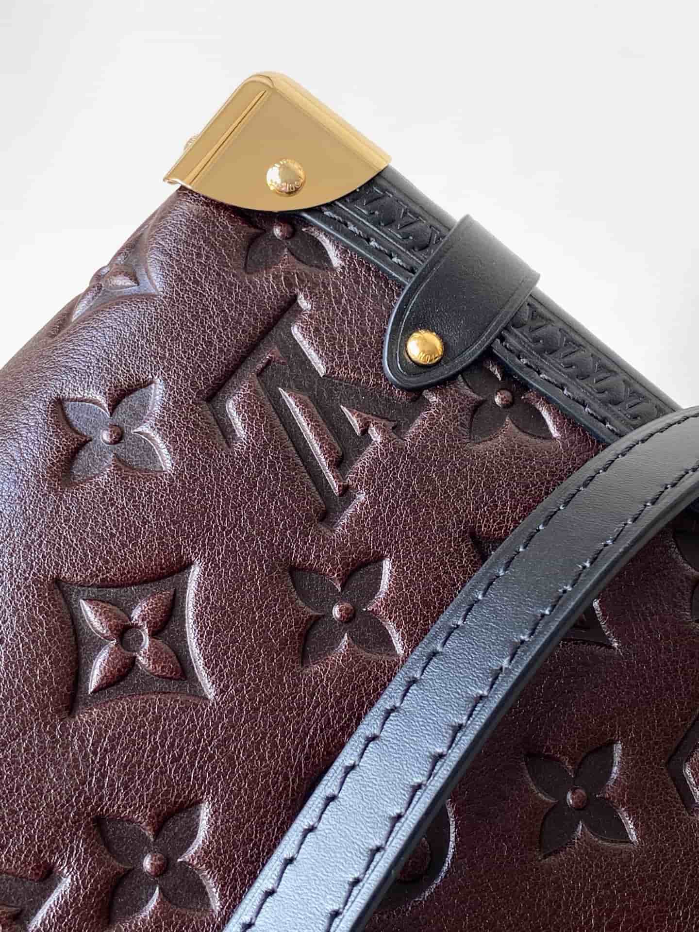Louis Vuitton Side Trunk MM Acajou Calfskin leather M26304 High