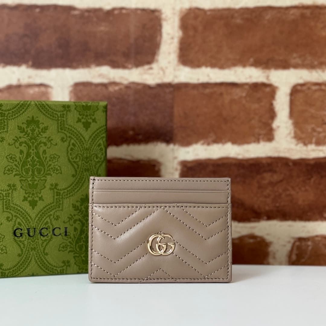 Gucci GG Marmont card case Grey 443127 High