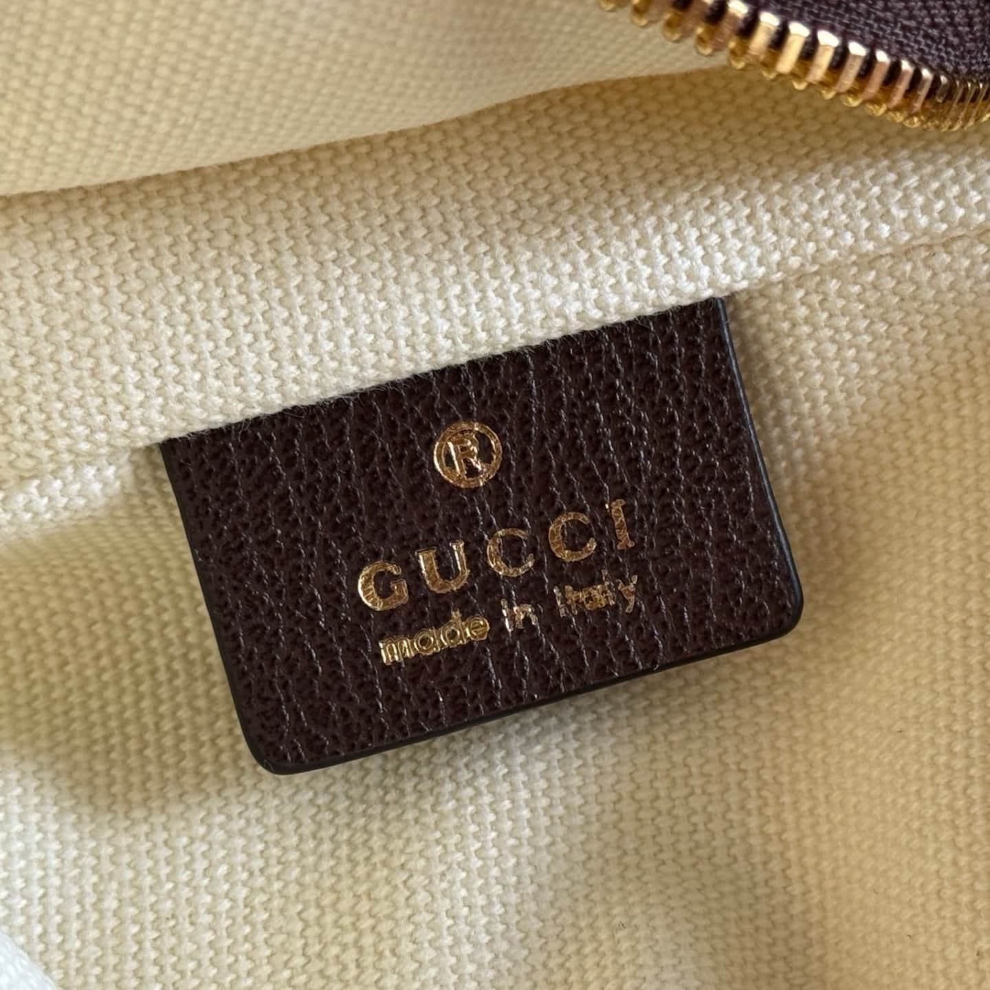 Gucci Small pouch with strap and Web natural canvas A000MM High