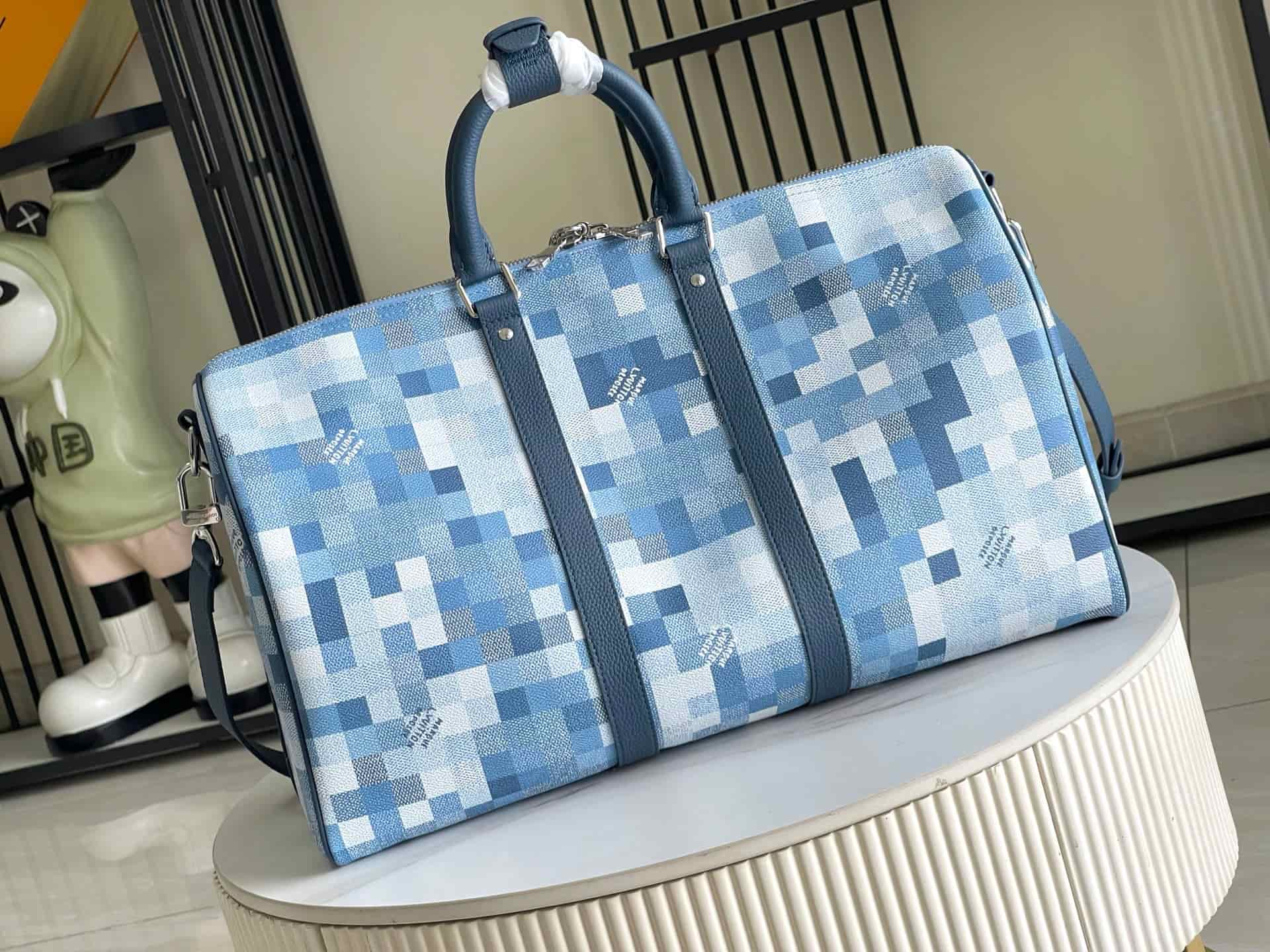 Louis Vuitton Keepall Bandoulière 45 Denim Blue Damoflage coated canvas M29601 TOP