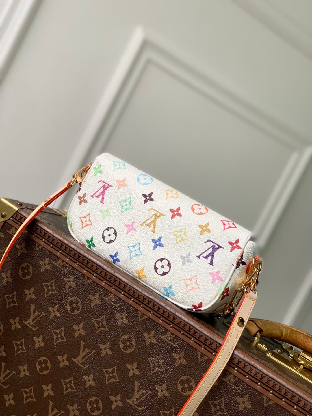 Louis Vuitton x Takashi Murakami Wallet On Chain Ivy monogram canvas M27492 High