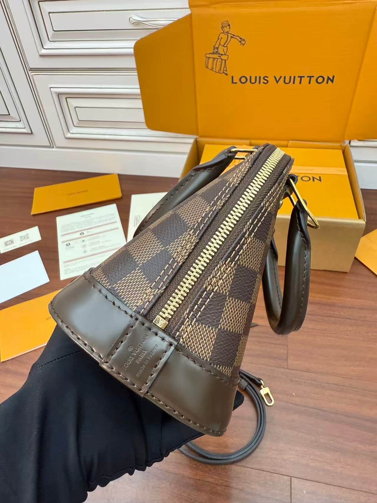 Louis Vuitton Alma BB Bag Damier Ebene N40606 Top