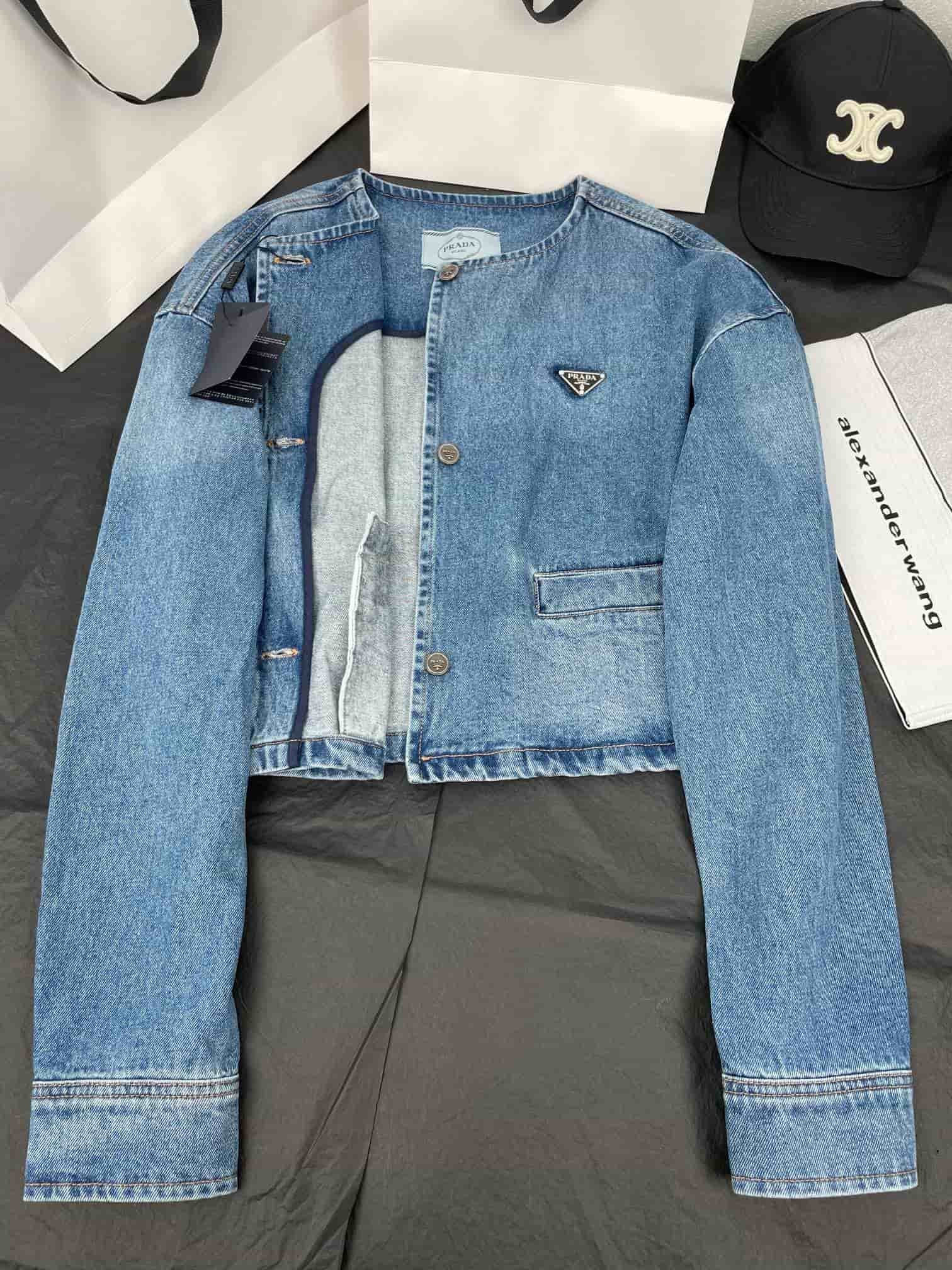 Prada Cropped Denim Jacket
