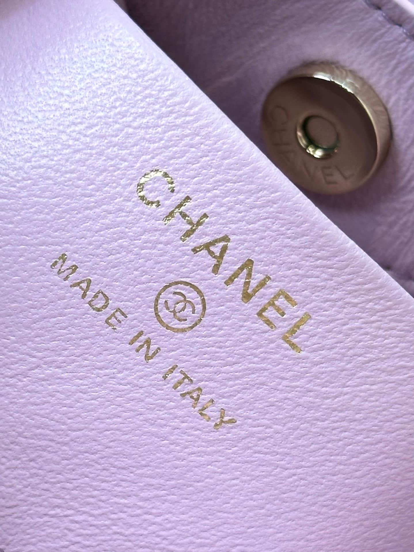 Chanel Clutch with chain Lambskin & Gold-Tone Metal AP3656 Purple TOP