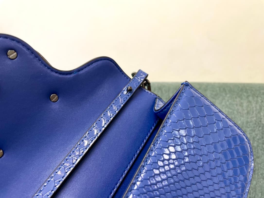 Valentino Garavani MINILOC mini shoulder bag 1133S Calfskin Blue High