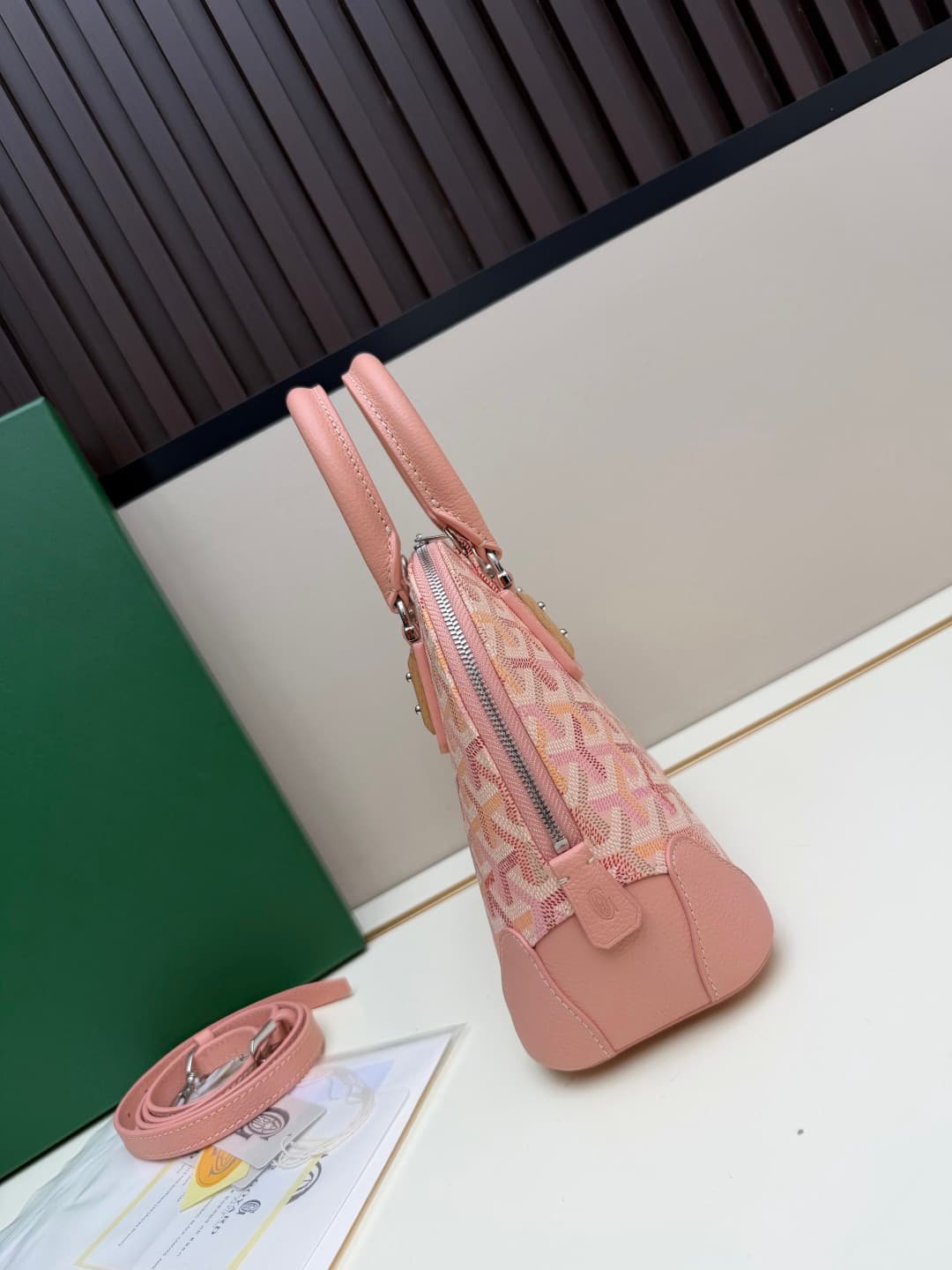 Goyard Vendôme mini bag in Goyardine coated canvas Pink High