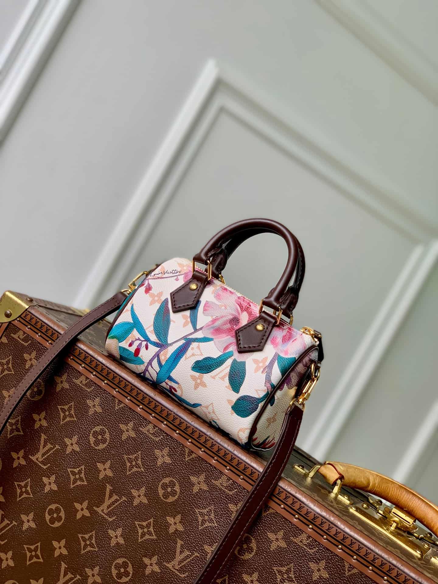 Louis Vuitton Nano Speedy Monogram Dune Coated canvas M29149 High
