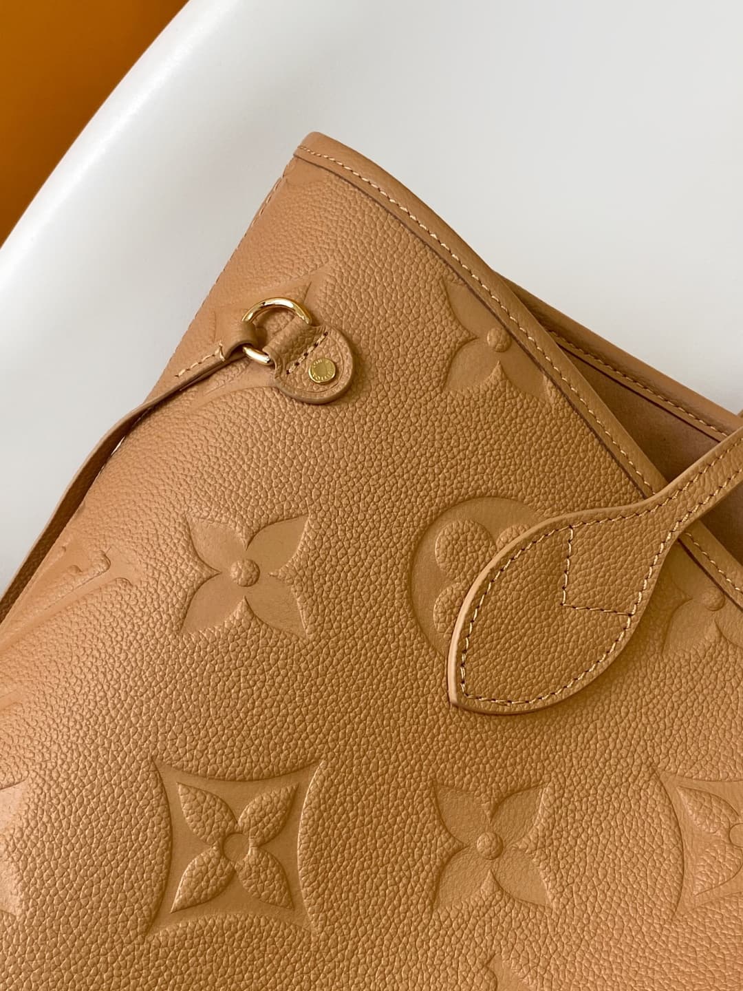 Louis Vuitton Neverfull MM Sand Grained cowhide leather M14319 High