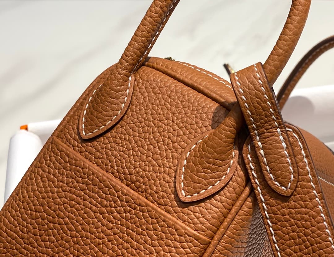 Hermes Lindy Mini Bag Calfskin Leather In Gold High