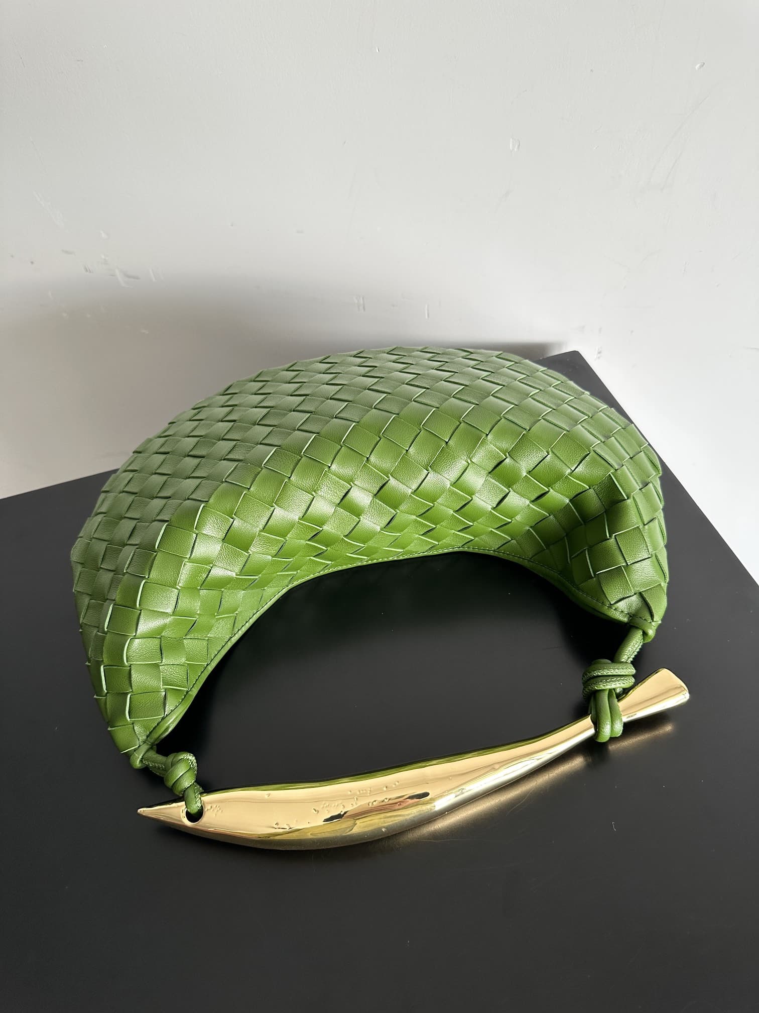 BV Sardine Small Intrecciato Green TOP