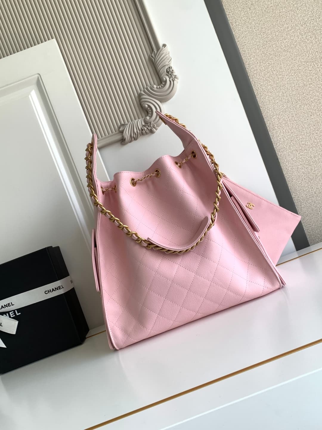 Chanel 25 Medium Hobo Medium handbag AS5311 Grained Calfskin & Gold-tone Metal Pink A