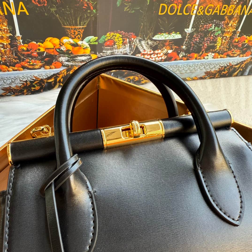 Dolce & Gabbana Mini Marlene Day leather tote bag black High