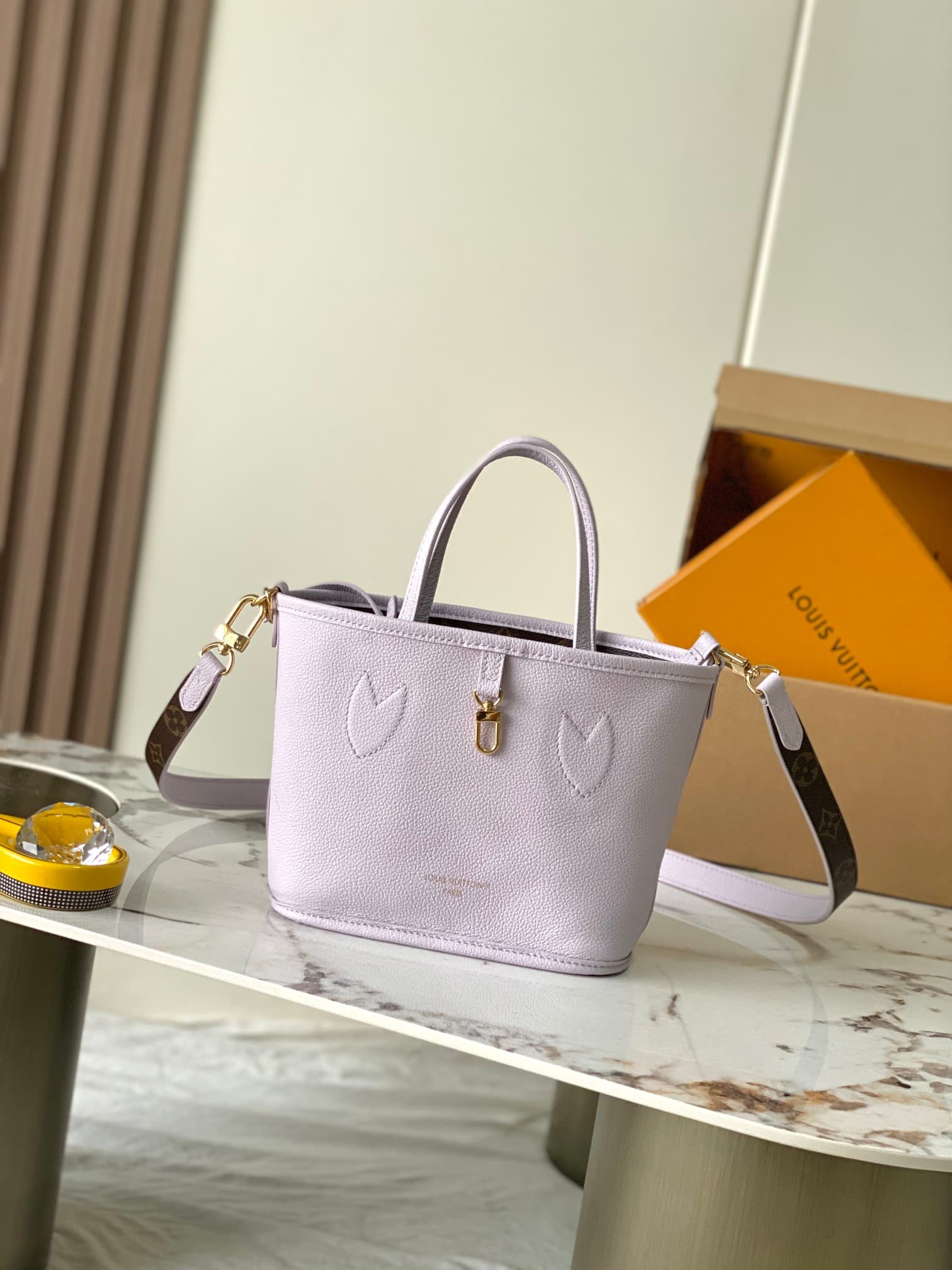 Louis Vuitton Neverfull Bandoulière Inside Out BB Monogram/Misty Lilac M25656 TOP