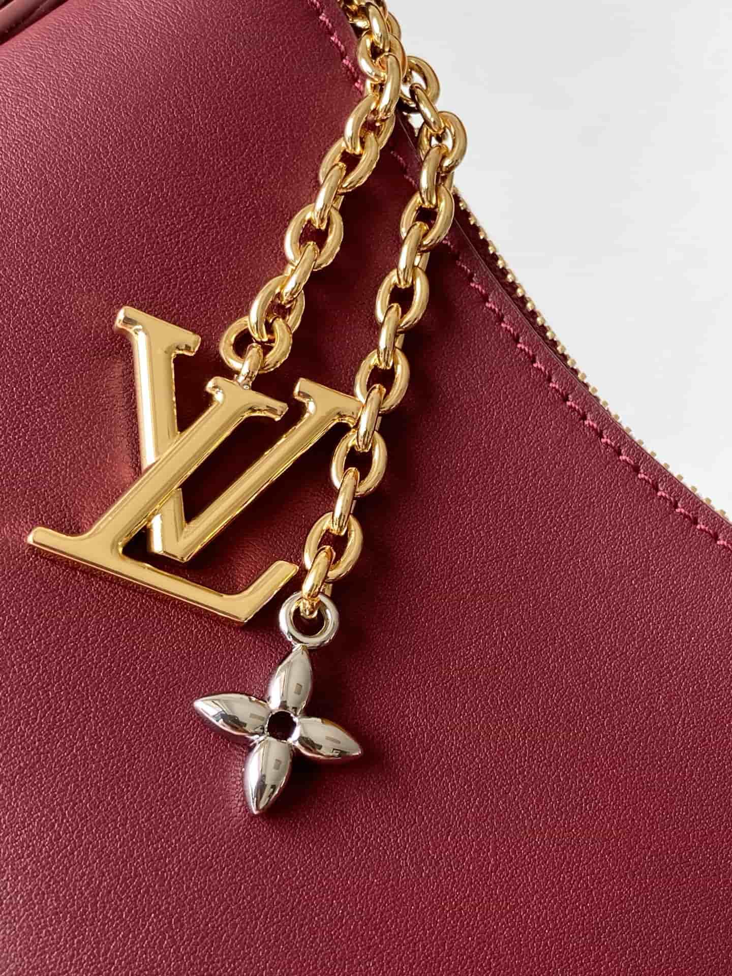 Louis Vuitton Pochette LV BLoom Grenat Red Calfskin leather M25650 High