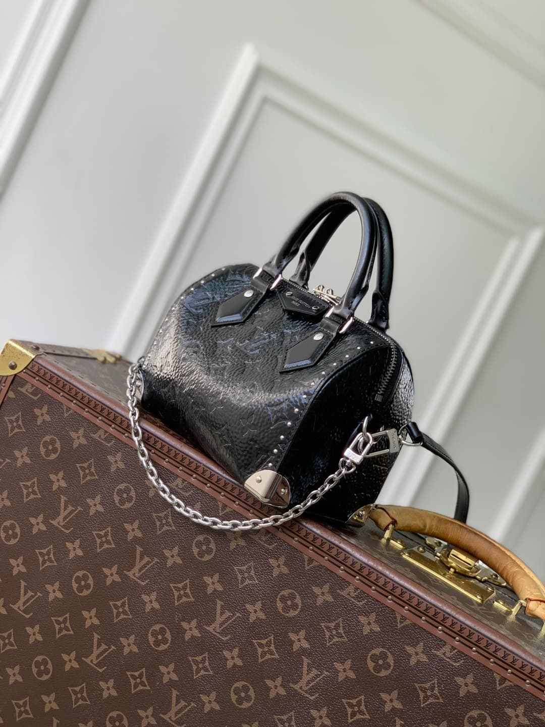 Louis Vuitton Speedy Trunk 20 in Monogram Saga M27921 High