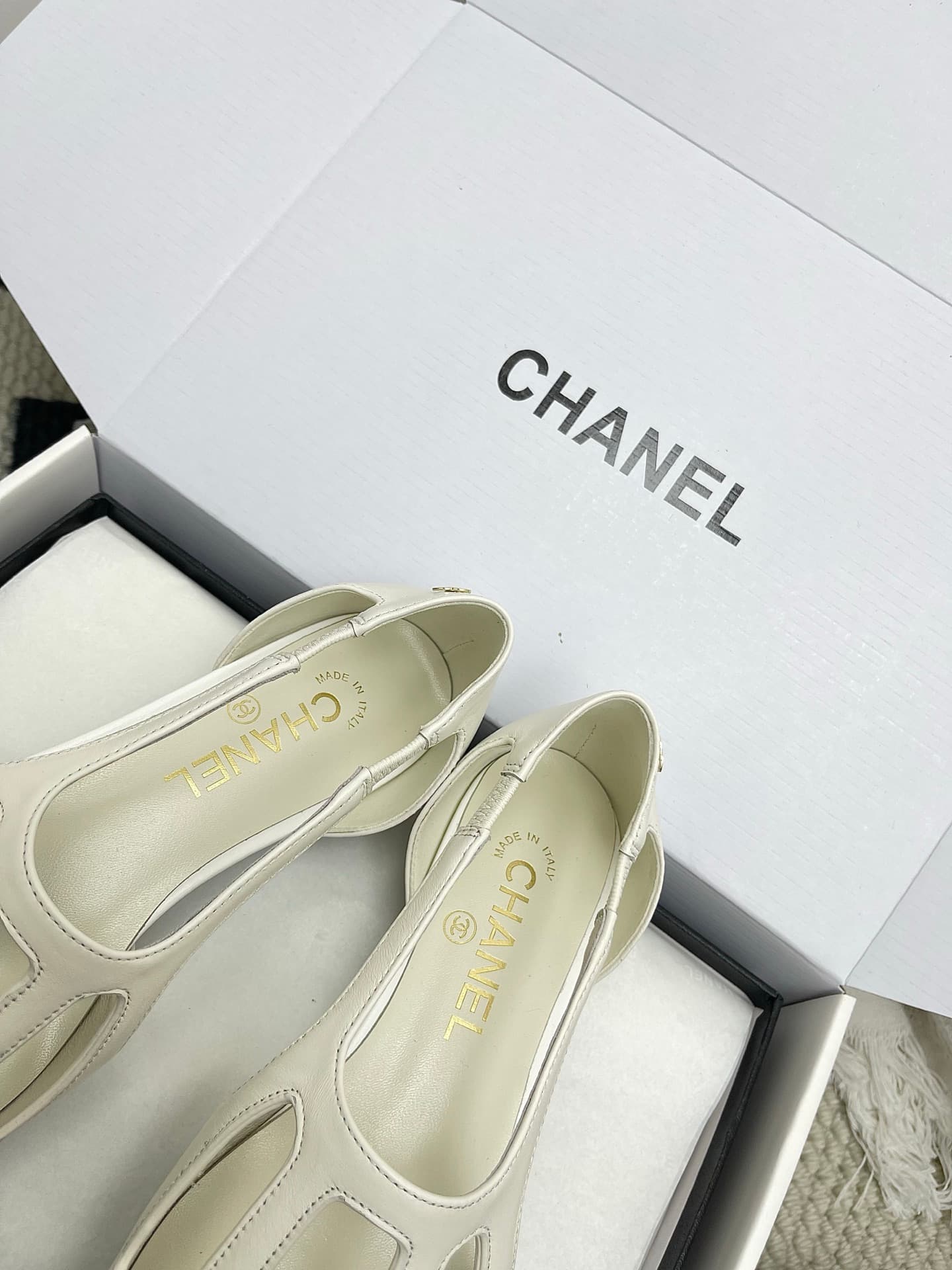 Chanel Slingback Flats Shoes Women