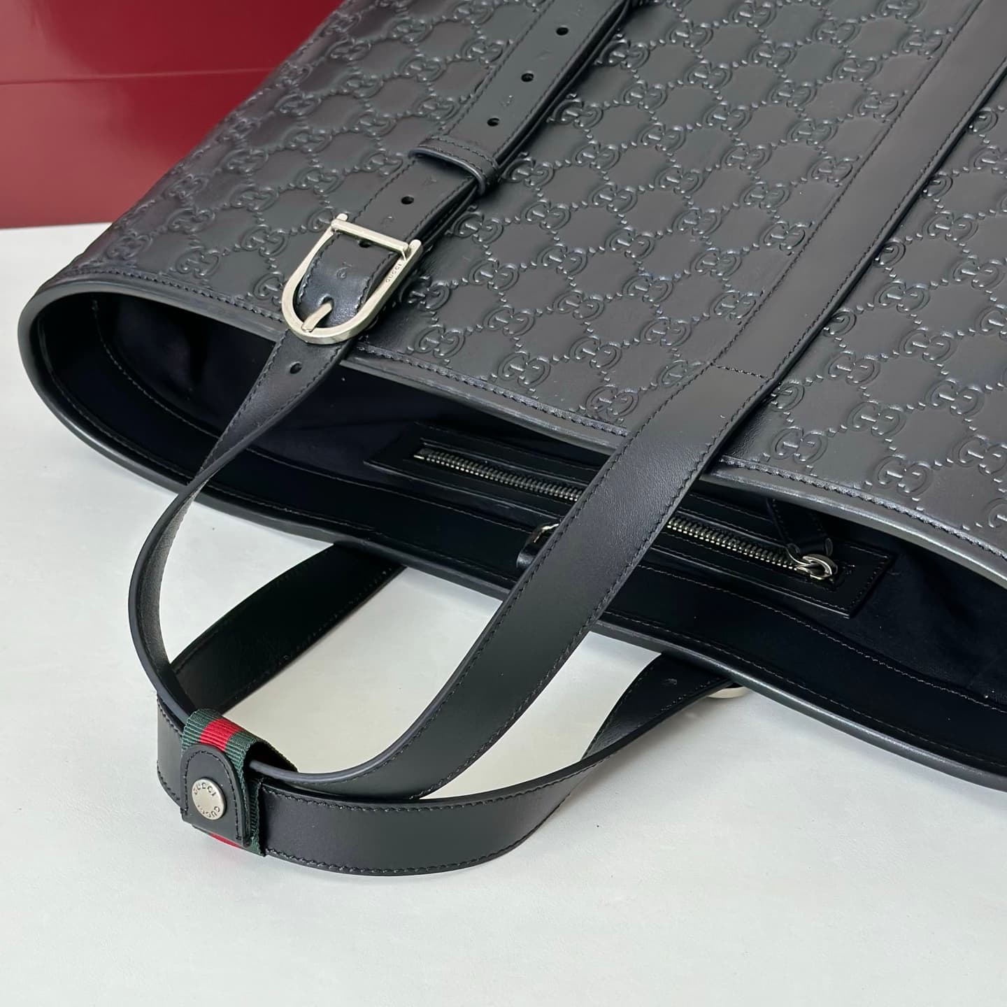 Gucci GG Emblem Large Tote Bag 850218 Black High