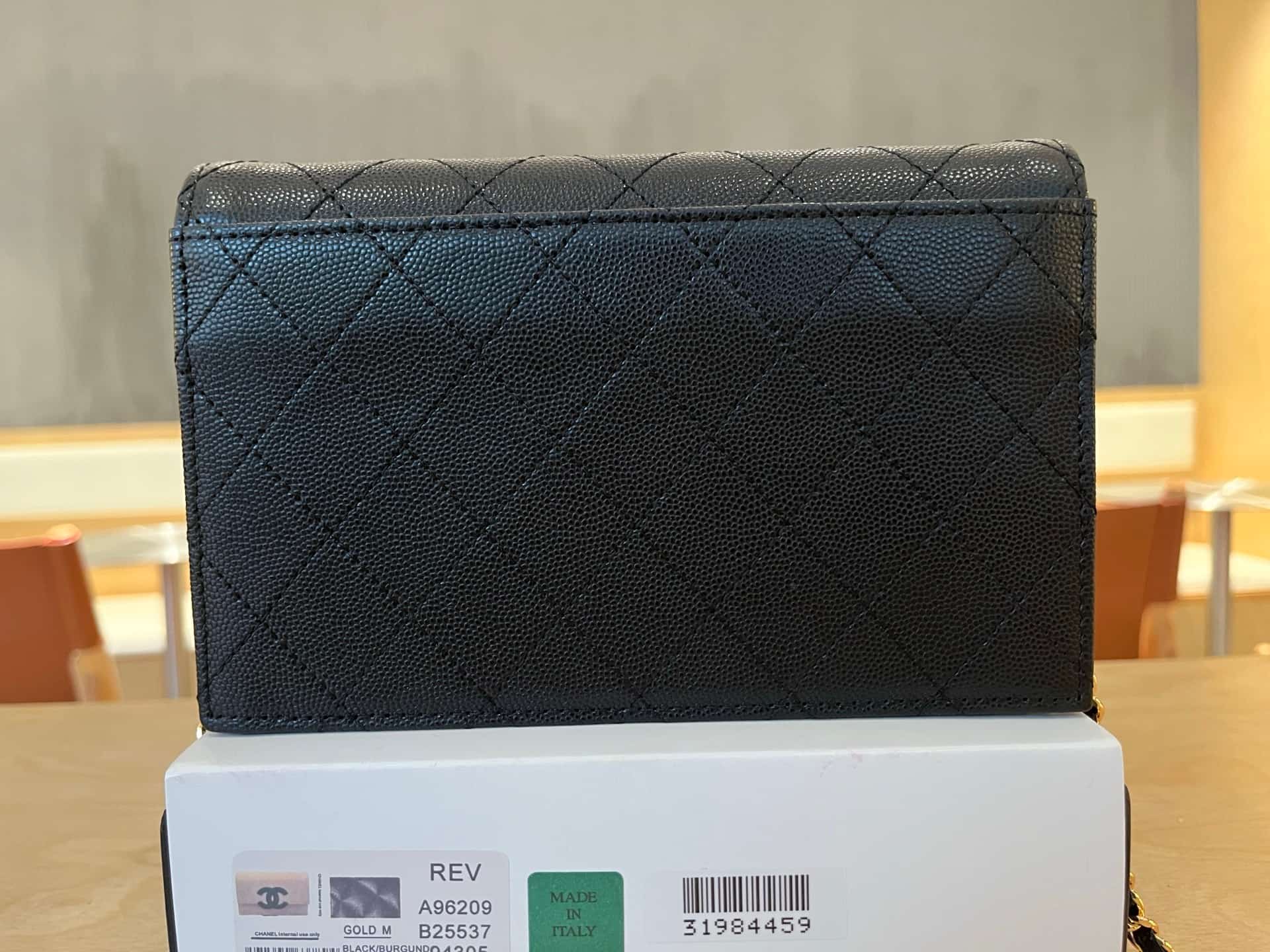 Chanel Wallet On Chain Grained Calfskin & Gold-tone Metal A96209 A