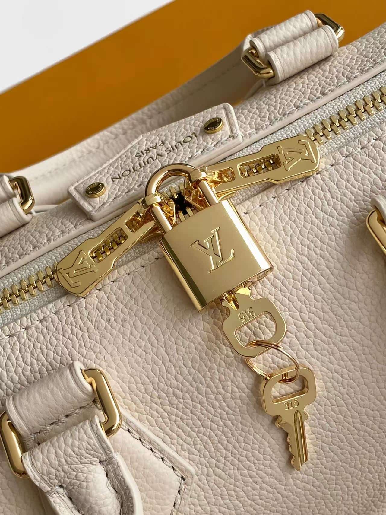 Louis Vuitton Speedy Trunk 20 Almond Calfskin leather M29876 High