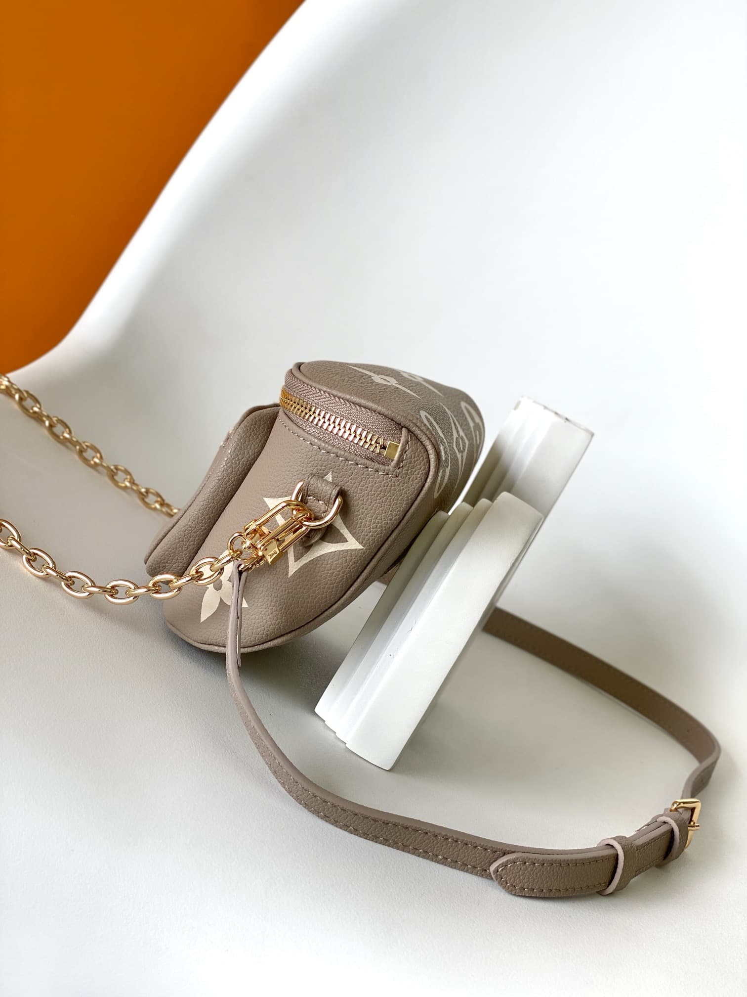 Louis Vuitton Mini Bumbag Tourterelle Beige / Cream Bicolour Monogram Empreinte Leather M83219 High