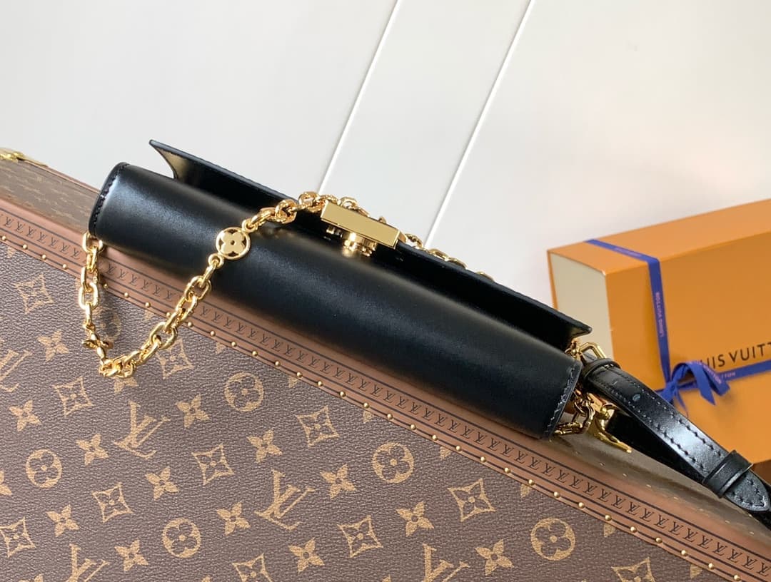 Louis Vuitton Wallet On Chain Capucines Black Calf leather M12143 High
