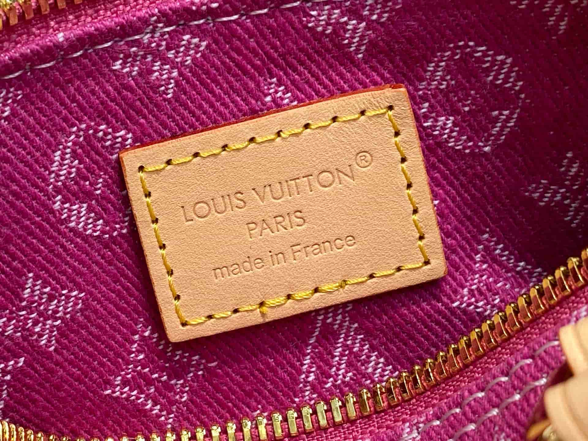 Louis Vuitton Nano Speedy Monogram Fuchsia Denim M27603 High