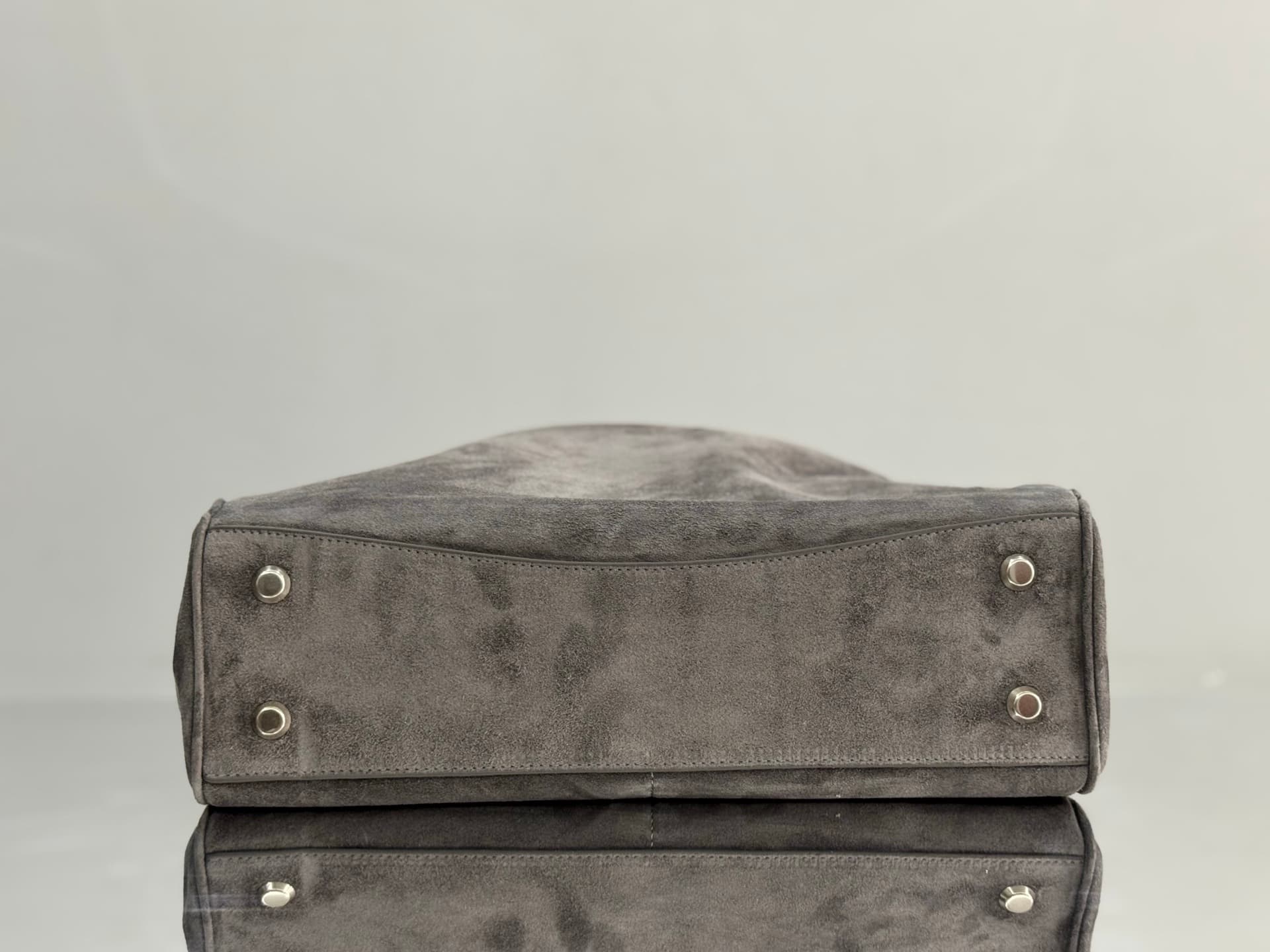 Balenciaga Rodeo Medium Bag in Grey Waxed Suede Calfskin With Silver-Tone Metal TOP