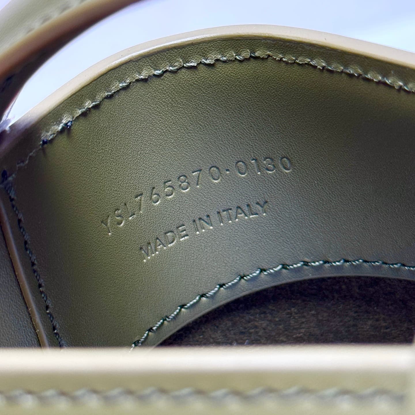 LE 37 mini in shiny leather 765870 STRONG MOSS High