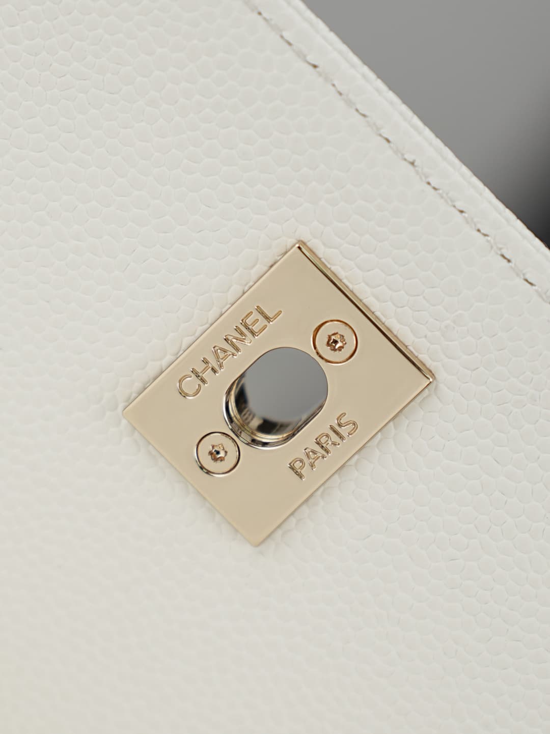 Chanel Small Business Affinity Duma Backpack Grained Calfskin&Gold-Tone Metal White AS3531 A