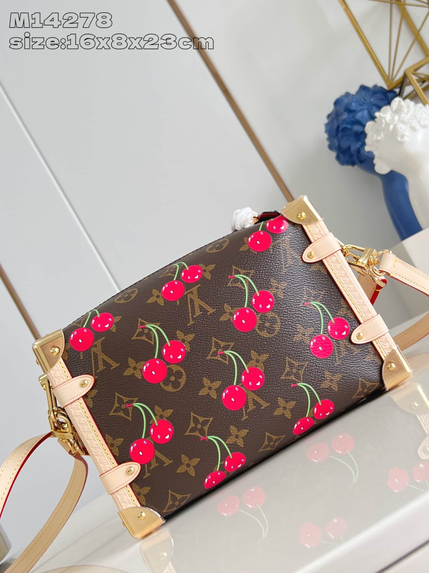 Louis Vuitton x Murakami Side Trunk MM Monogram cherry coated canvas M14278 High