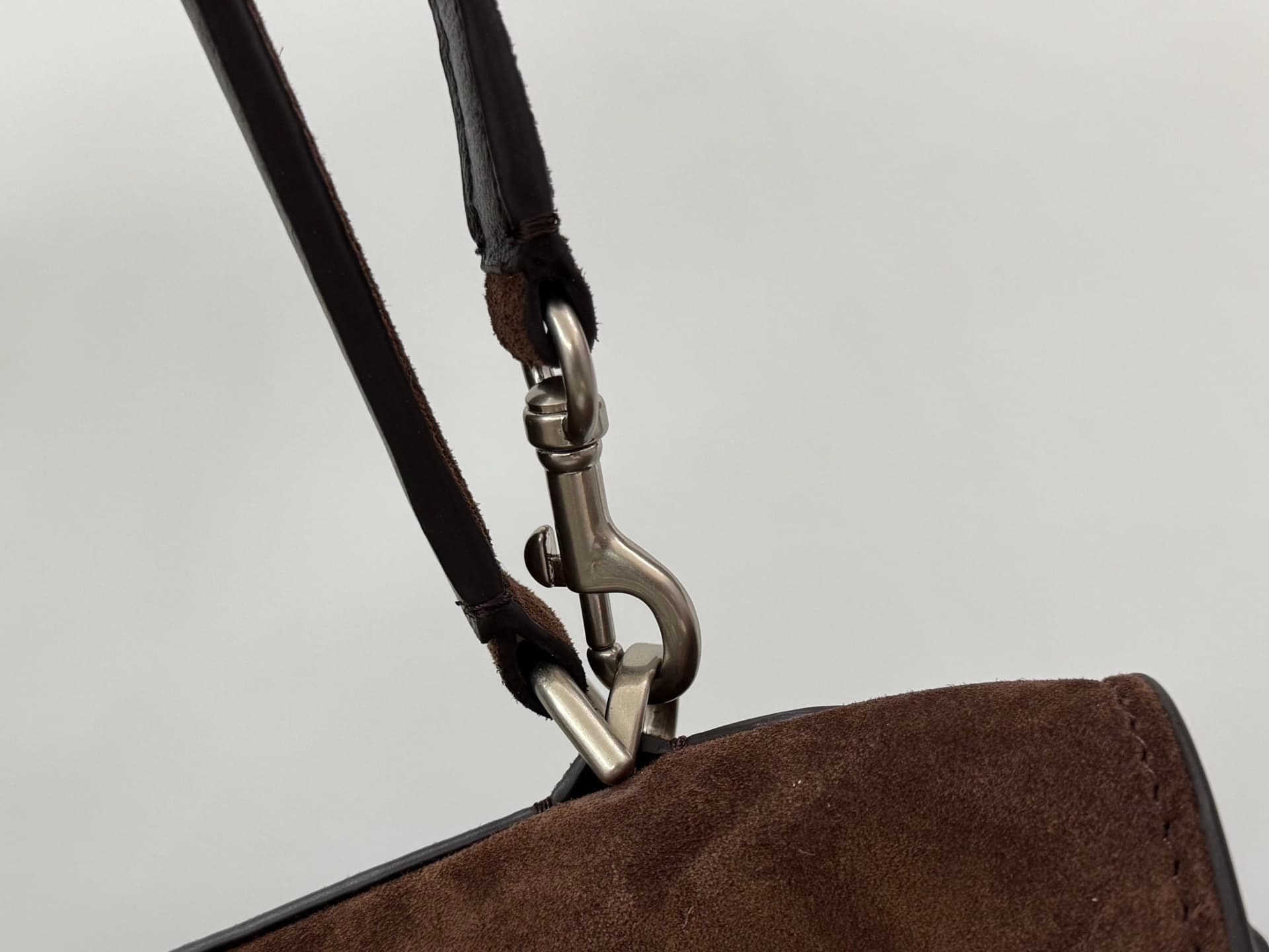 Balenciaga Rodeo Large Bag in Light Espresso Waxed Suede Calfskin With Silver-Tone Metal TOP