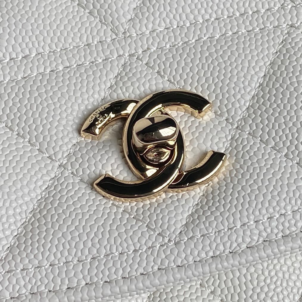 Chanel Mini Flap Clutch with Chain AP4406Grained Calfskin & Gold-Tone Metal White A