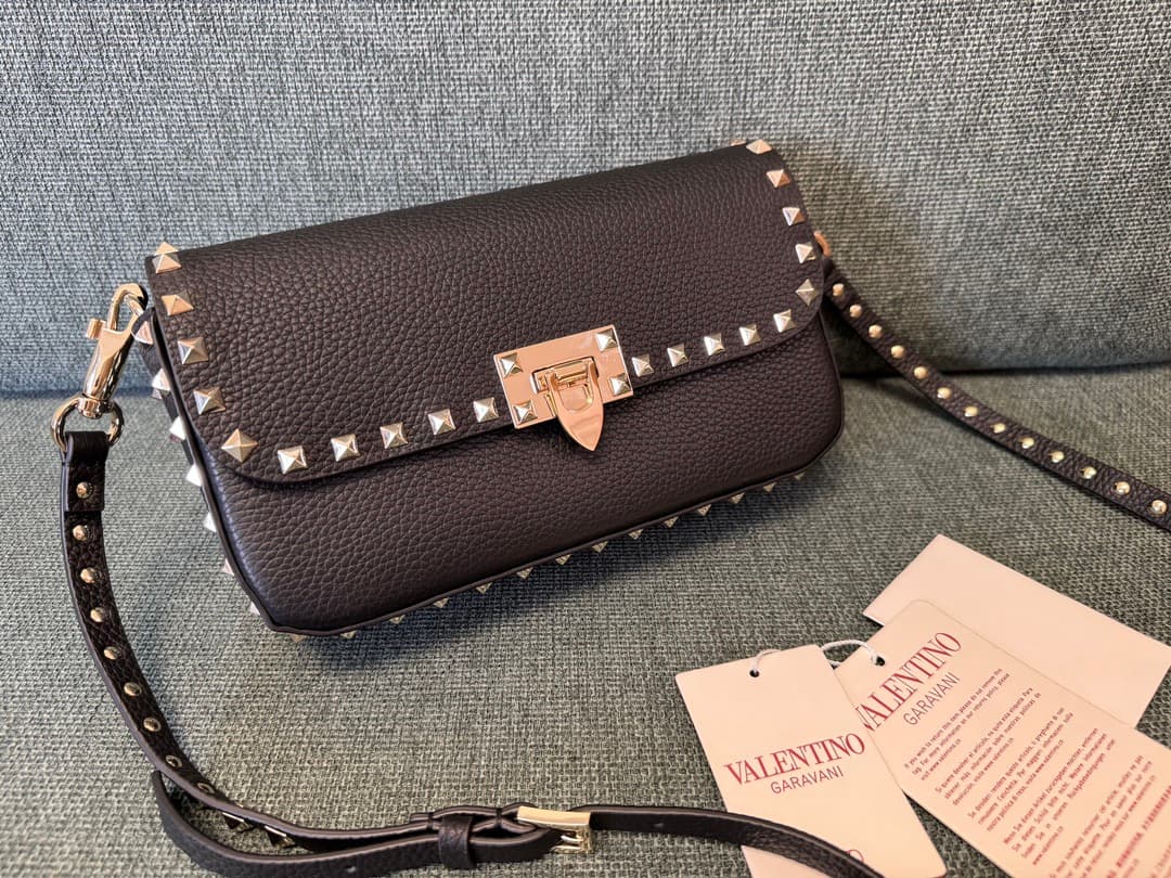 Valentino Garavani Small Rockstud Shoulder Bag Black High