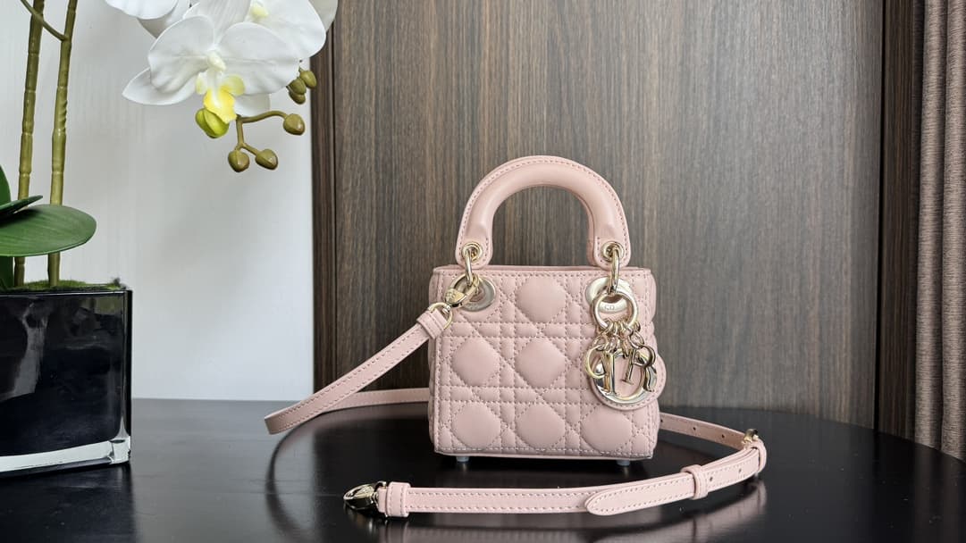 MICRO LADY Dior BAG Cannage Lambskin Light-Pink High