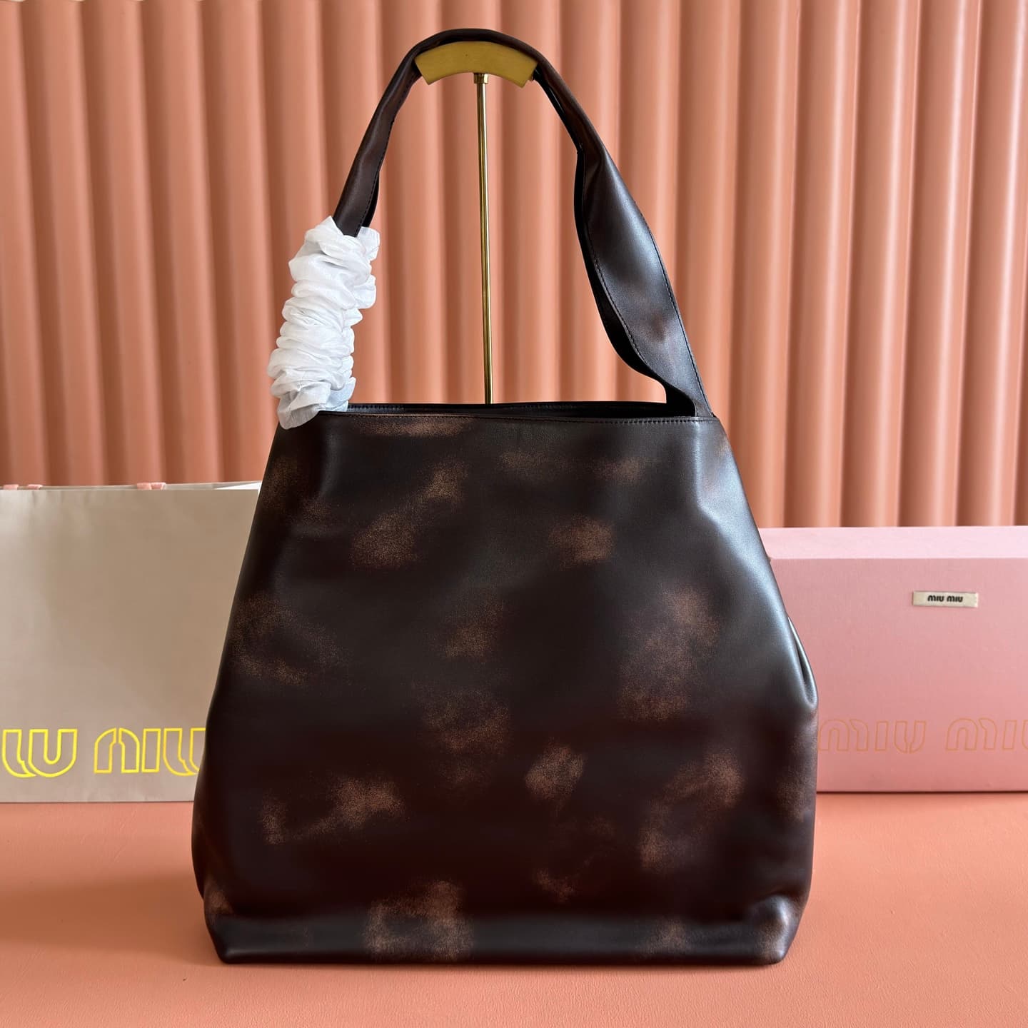 Miu Miu Leather Hobo Bag 5BC119 TOP
