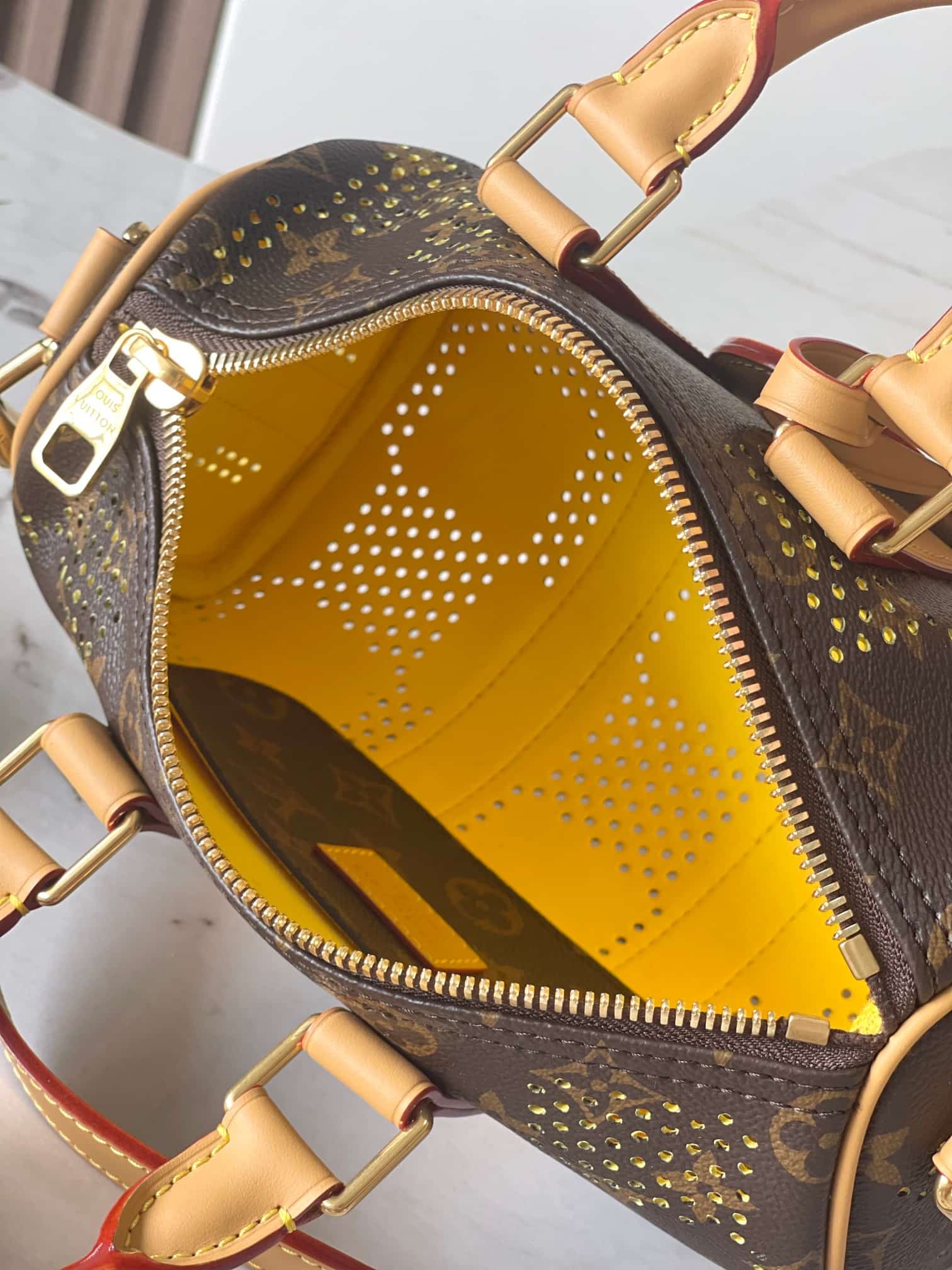 Louis Vuitton Keepall Bandoulière 25 Monogram/Yellow Grid coated canvas M29296 High