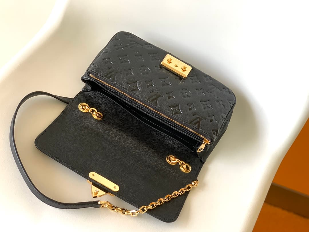 Louis Vuitton Marceau Black Embossed grained cowhide leather M46200 High