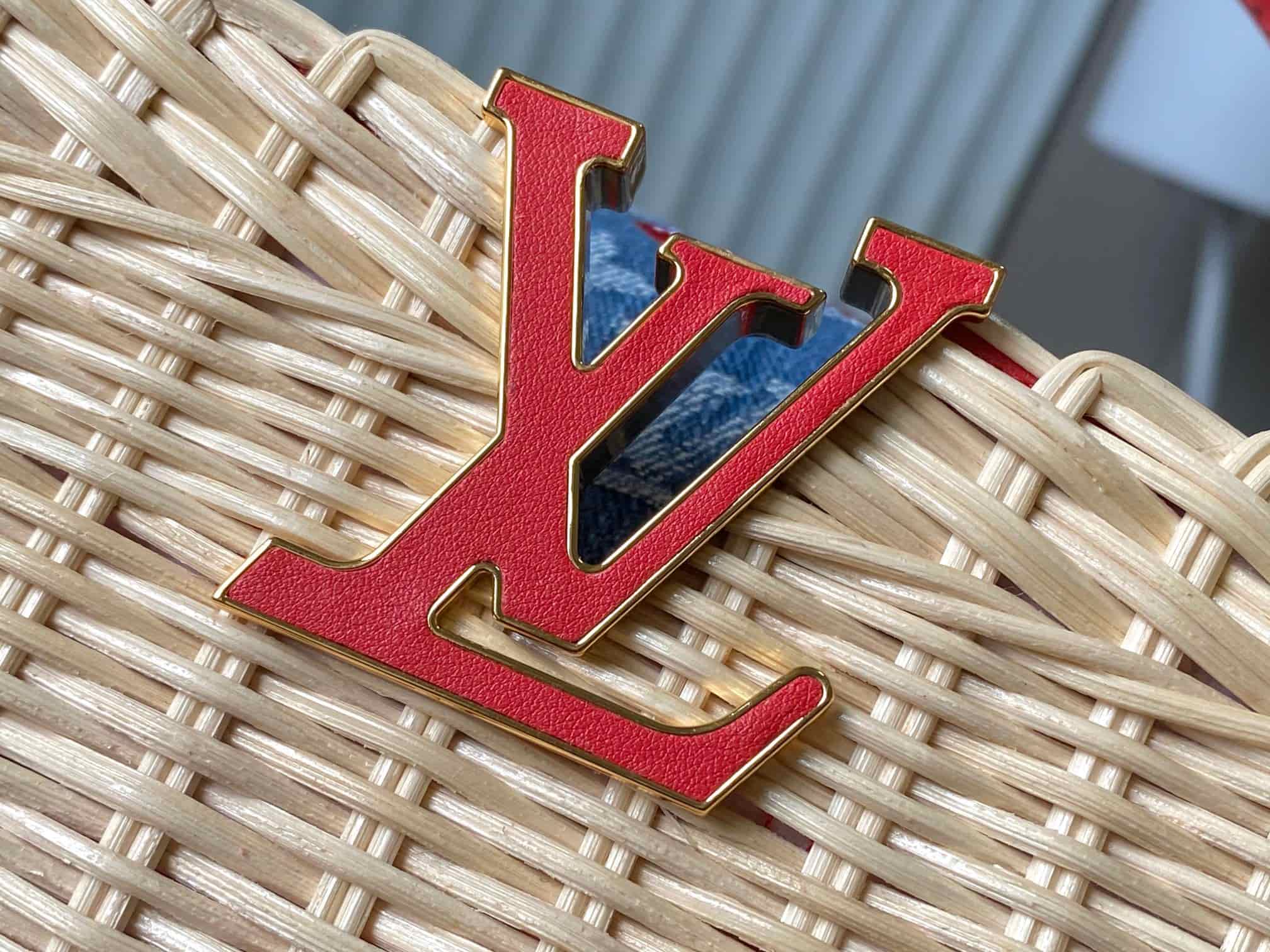 Louis Vuitton x Murakami Capucines Mini Rattan/Cowhide leather/Monogram cherry denim M14295 Top