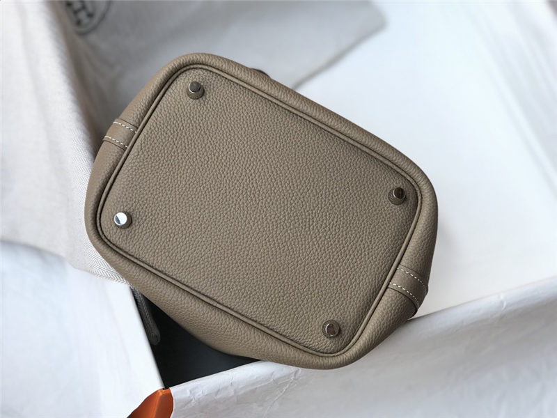 Hermes Picotin Lock 18/22 Bag Togo Leather In Trench-Silver WAX High