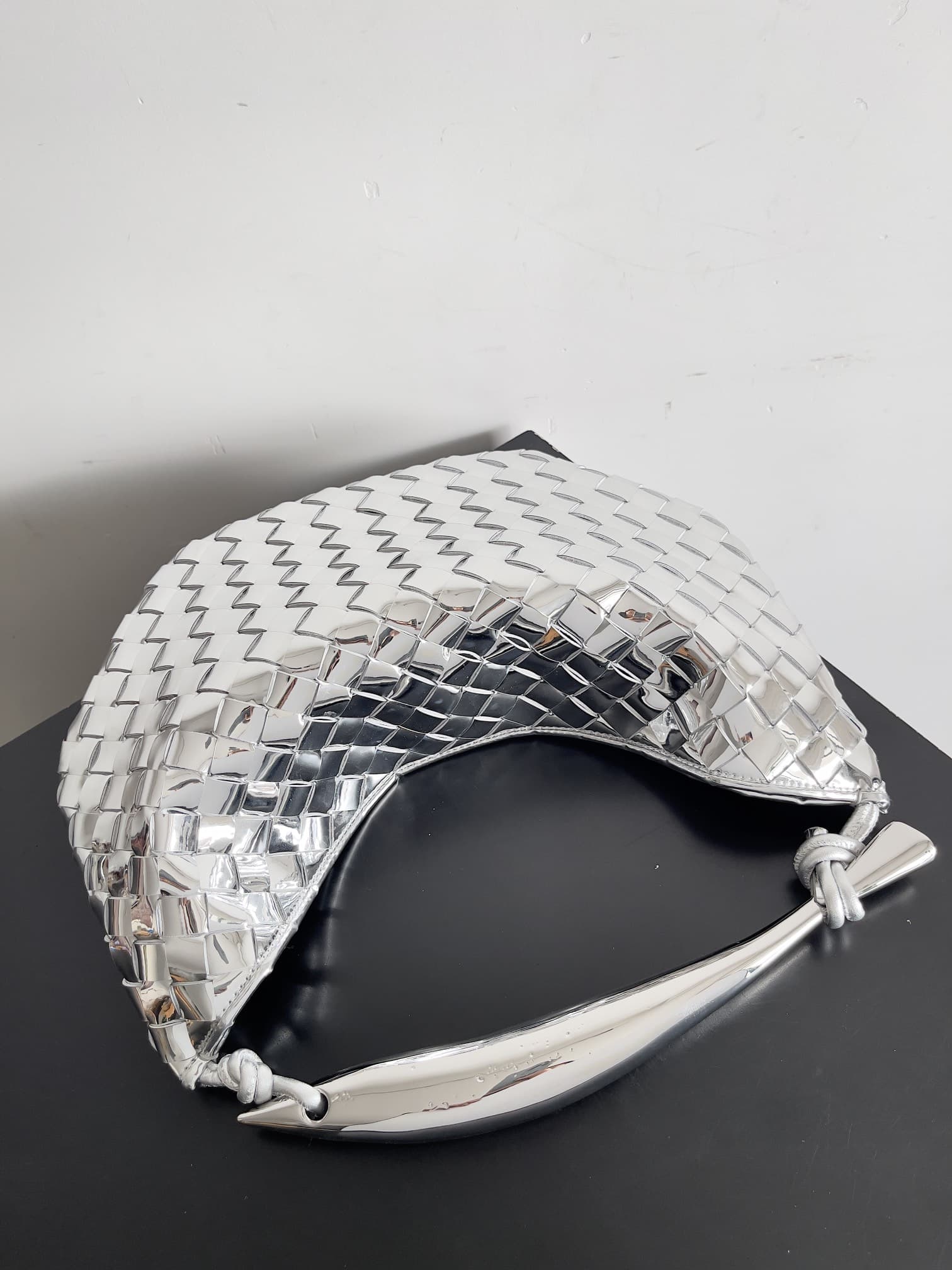 BV Sardine Small Intrecciato Silver TOP
