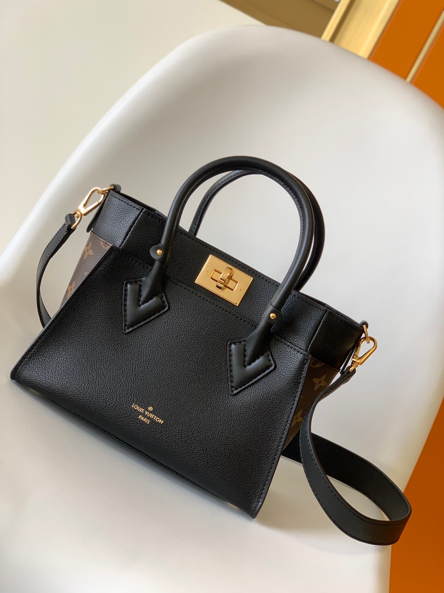 Louis Vuitton On My Side PM Black Monogram coated canvas and calf leather M57728 High