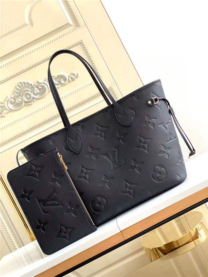 Louis Vuitton NEVERFULL MM Monogram Empreinte Black M45684 High